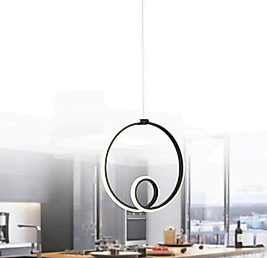 zaman tekli siyah led avize