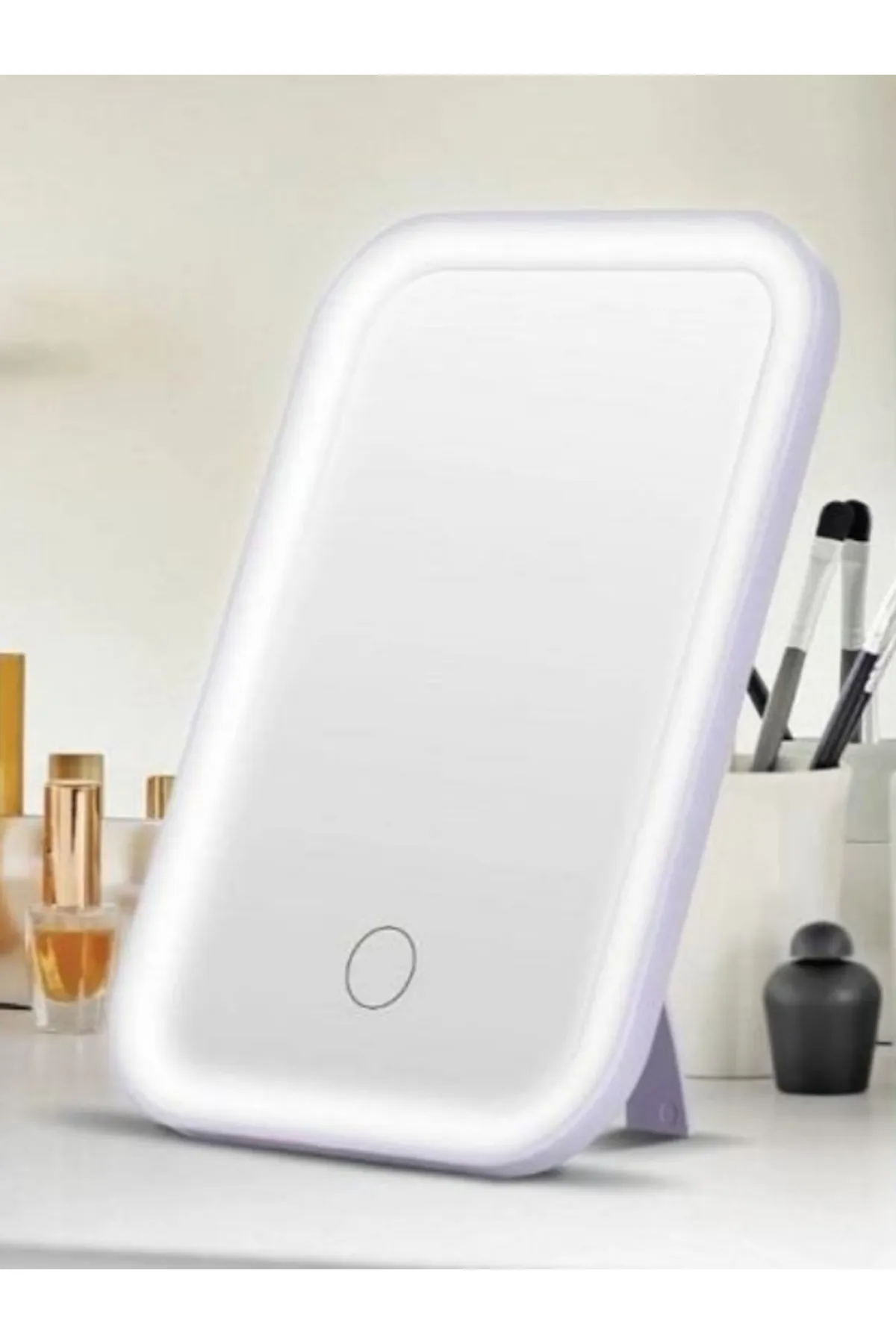 led ışıklı kare küçük ayna