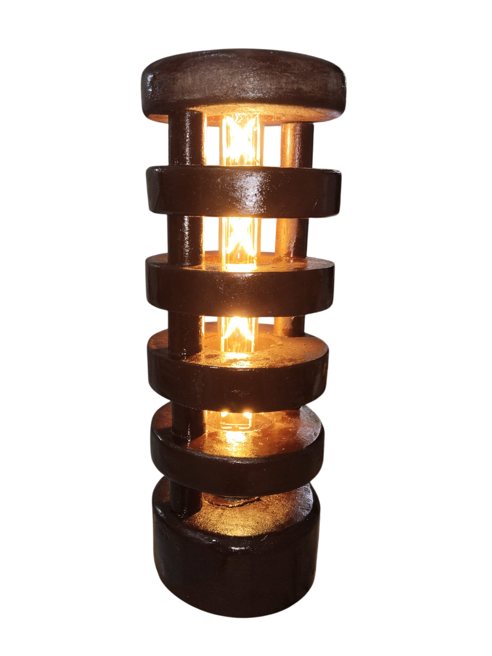 ahşap masa lambası