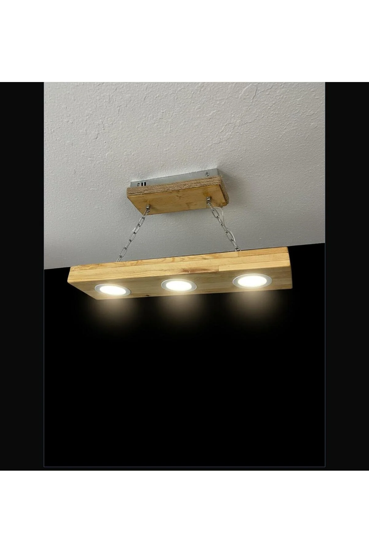 Dekoratif Ahşap Spot Aydınlatma Avize